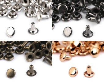 Pack of 500 hollow rivets, diameter 10 mm, double-headed rivets, closed hollow rivets