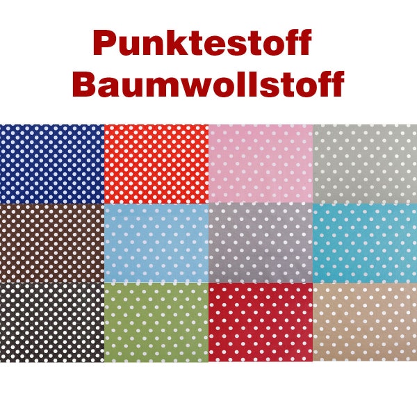 Punktestoff klein ab 0,5m Baumwollstoff Punkte 2mm-3mm Stoff Punkte