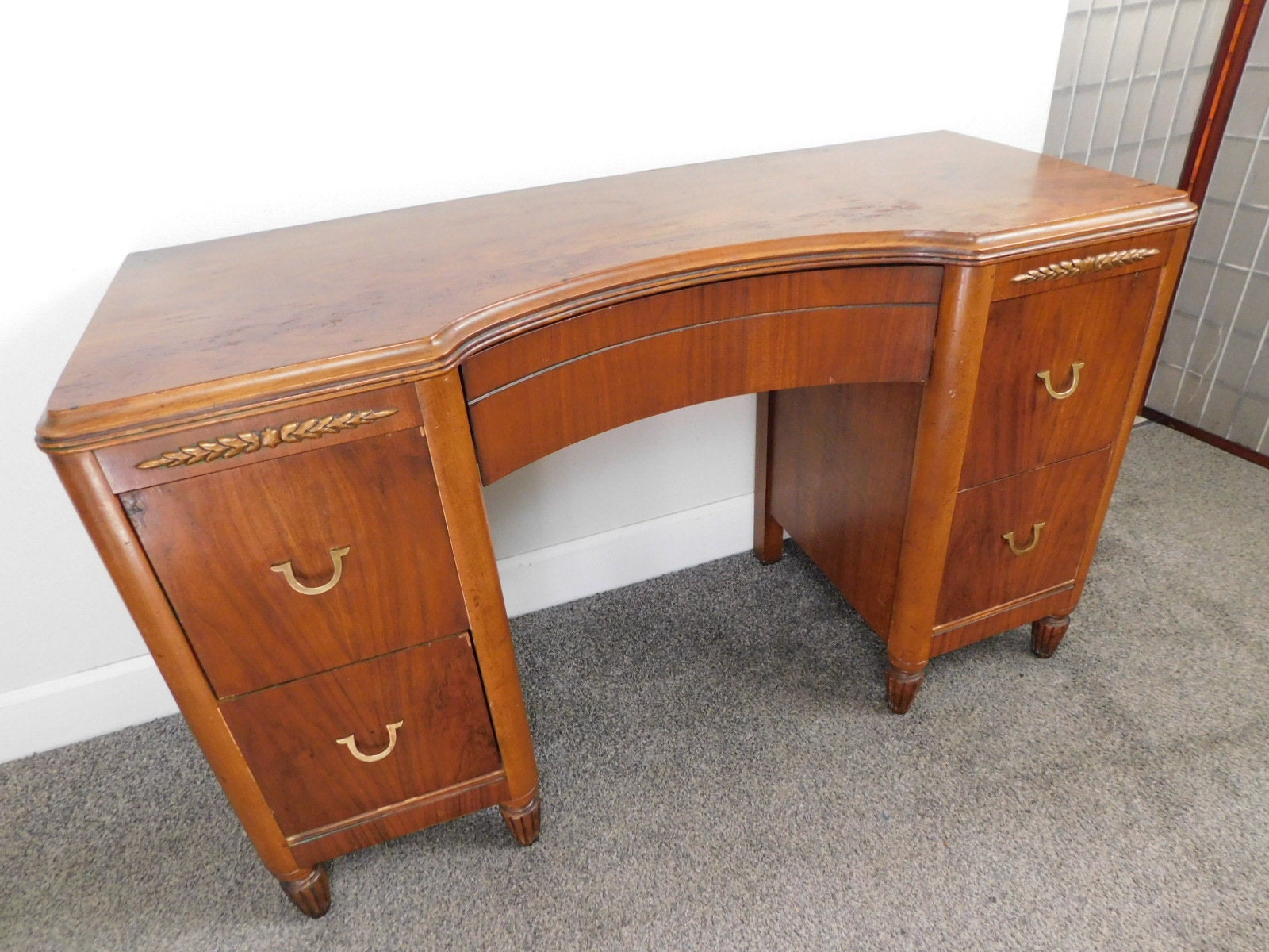Used kidney shaped desk for sale deals