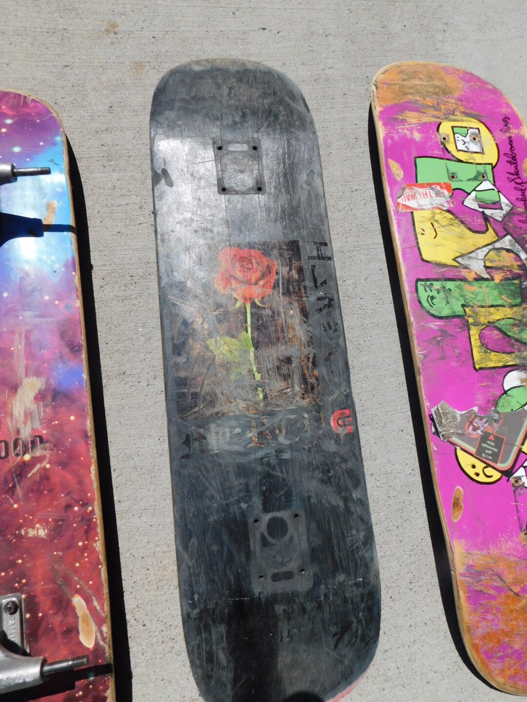 4 Used Skateboard Decks Rodriguez Shake Junt Krooked Goodwood Etsy