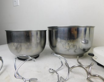 2 Stainless Steel Bowls & 3 Sets Beaters Parts for the Sunbeam Mixer 2346 Heritage Mixmaster