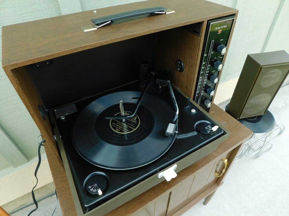 Mid Century VTG Truetone Phonograph Record Player AM FM HiFi Etsy