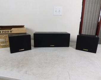 NOS Vintage FISHER Surround Sound Speaker System 3pc 9425B