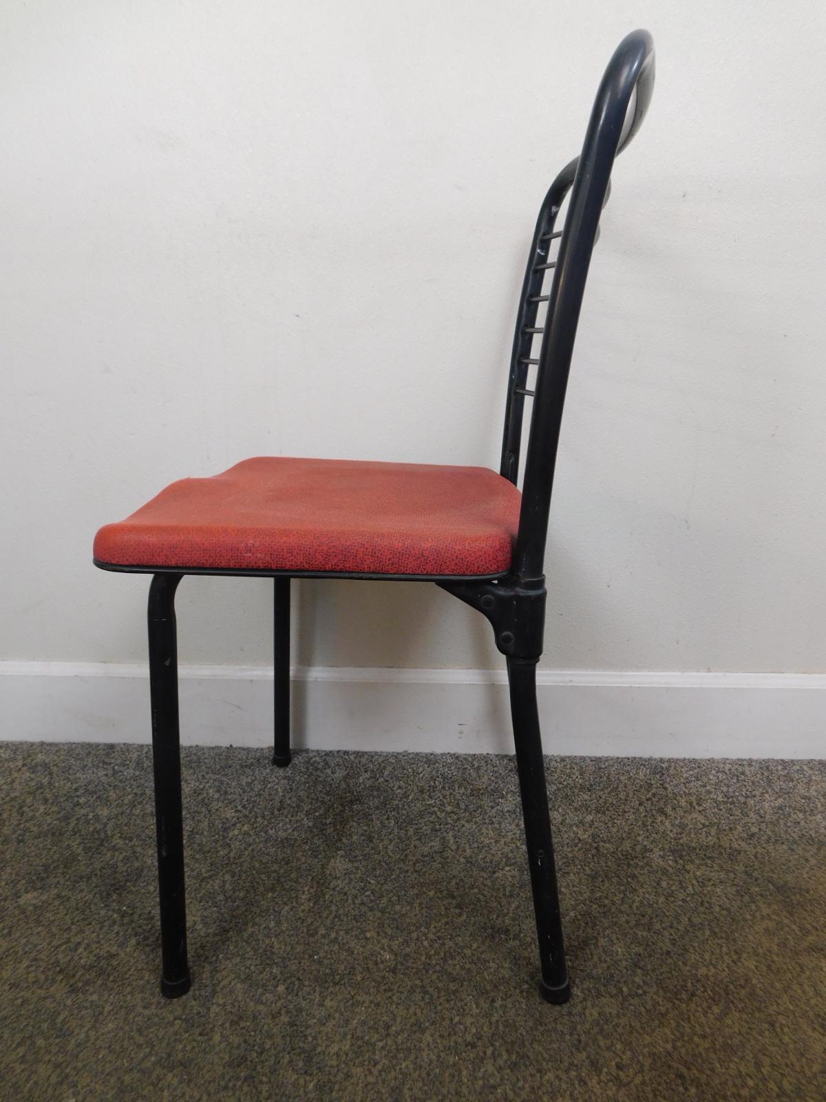 Hamilton Cosco Atomic Folding Chair Retro Red Black 50's Mid