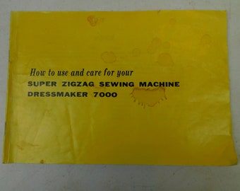 PDF MANUAL Instant Digital Download - Dressmaker 7000 Embroidery Sewing Machine Manual