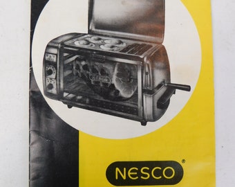 PDF MANUAL - Nesco  1950s Gourmet Rotisserie-Oven Instruction and Recipe Book 31 pp - Instant Digital Download