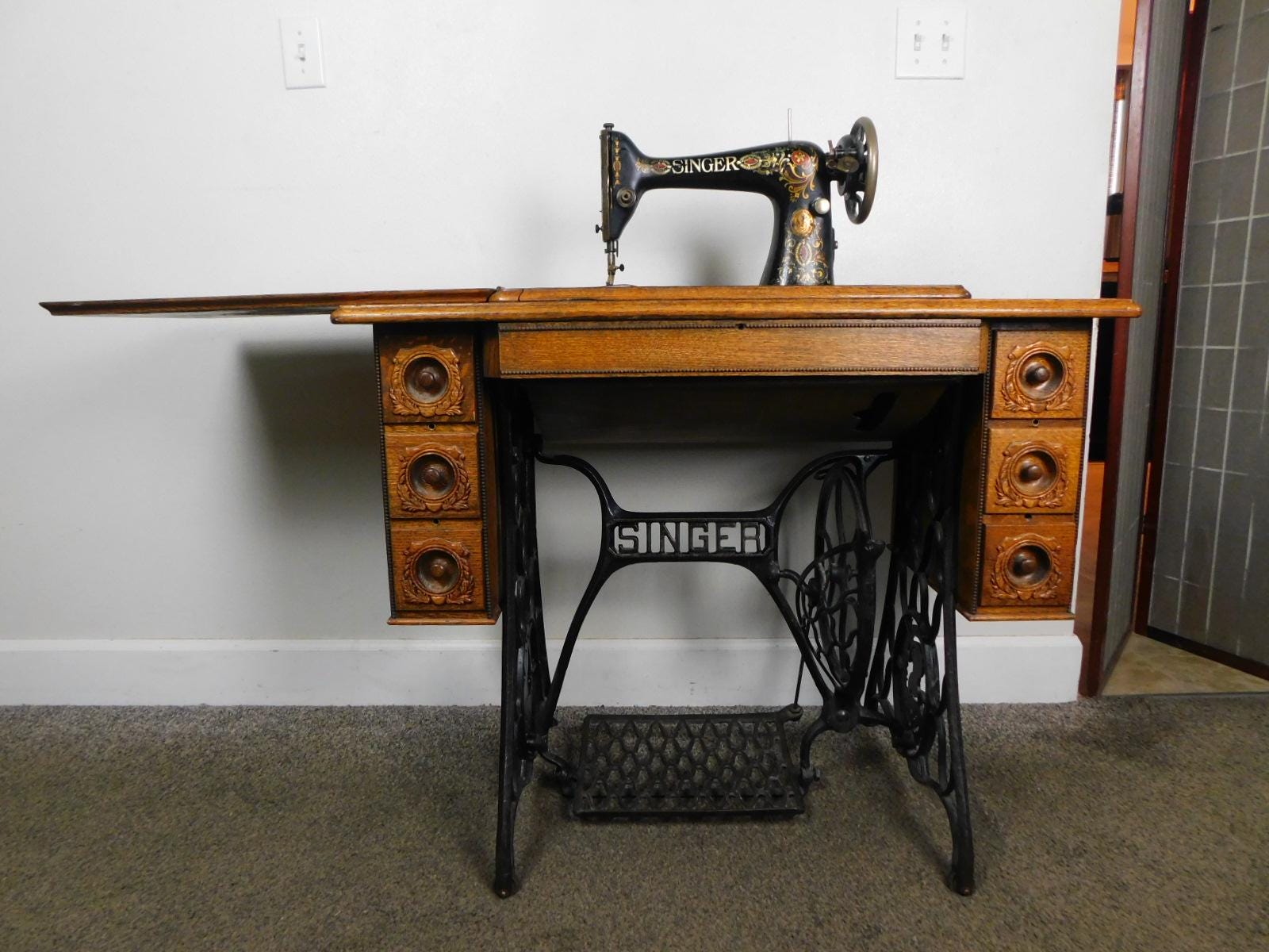 Singer Sewing Machine Table Antique - Etsy