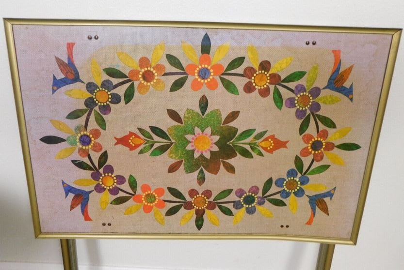 1 Replacement Folding TV Tray Table Linen Needlepoint Design Etsy