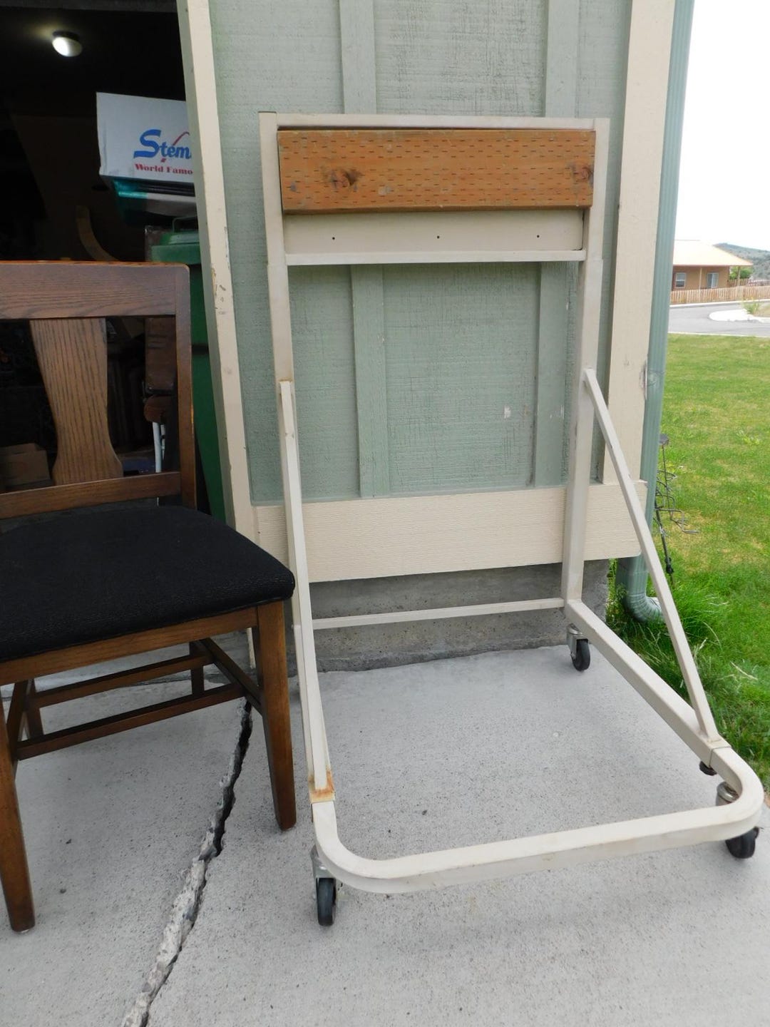 Outboard Motor Stand Tool VTG Rolling Lock Wheel Outboard Boat Motor ...