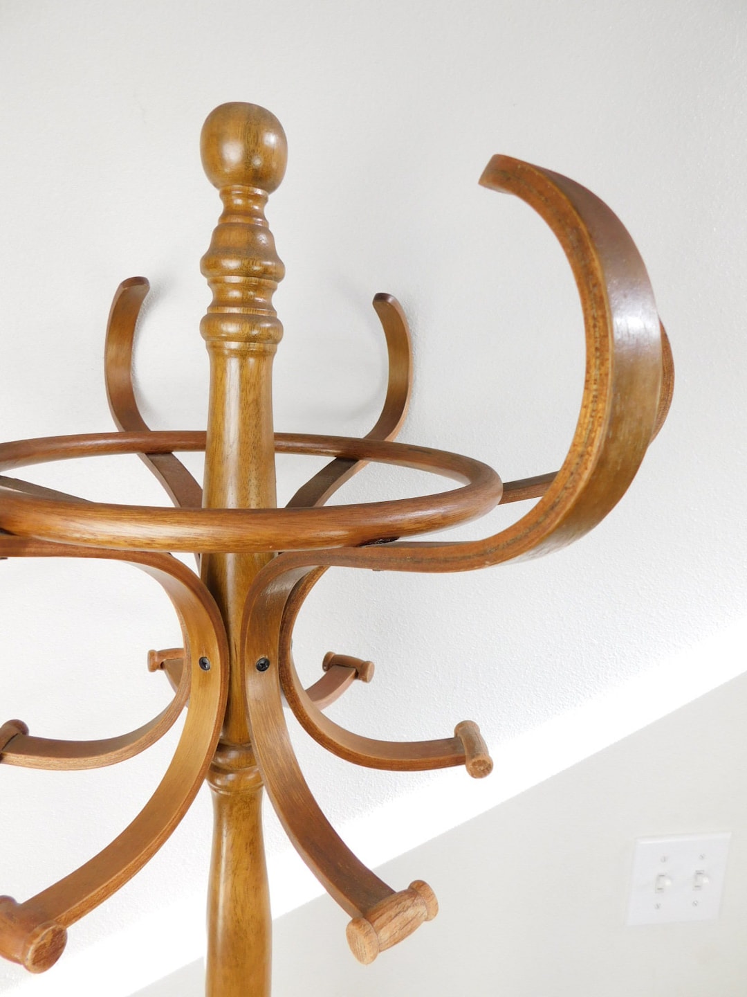 Rotating Coat Rack Bentwood Standing Hall Tree Hat Umbrella - Etsy