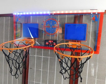 FUN! Dual Player Over Door POP-A-SHOT Basketball Sounds Lights Score Board Indoor Sports