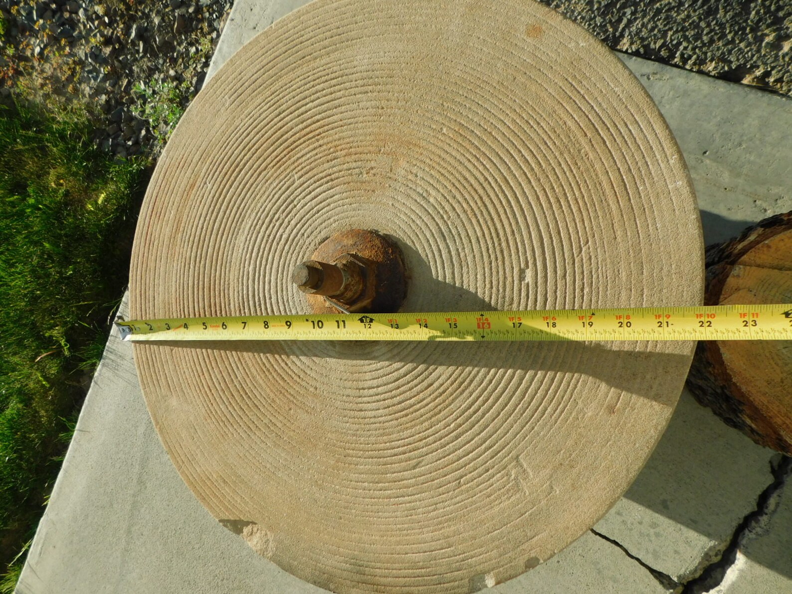 Vintage 22 Mill Stone Grinding Wheel Sharpening Stone Etsy