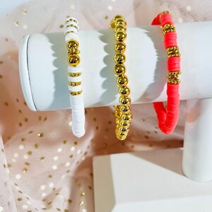 Heishi Clay Bead Bracelet Set
