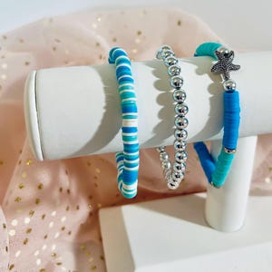 Heishi Clay Bead Bracelet Set