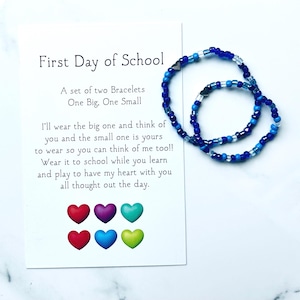 Back to School, Mommy and Me, Bracelet Set, First Day of School, Kindergarten Bracelets, Matching Bracelets, Bracelets