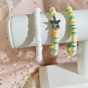 Heishi Clay Bead Bracelet Set