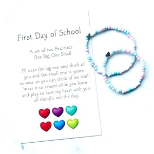 Back to School, Mommy and Me, Bracelet Set, First Day of School, Kindergarten Bracelets, Matching Bracelets, Bracelets