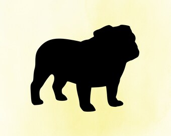 Download Bulldog silhouette | Etsy