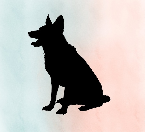German Shepherd Silhouette German Shepherd Svg German Etsy