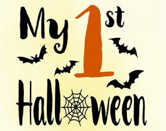 Mi primer Halloween svg, Halloween svg, Halloween PNG, Halloween DXF, Mi primer Halloween, Mi primera fiesta, 1a Halloween, 1st SVG, 1st png