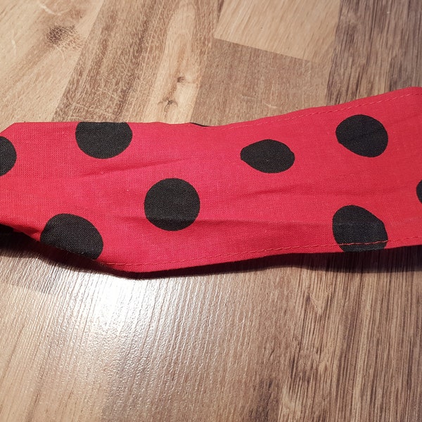 Haarband "Rot mit schwarzen Polkadots"