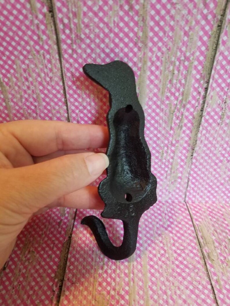Black Cast Iron Dog Wall Hook Labrador Lab Dachshund Leash Etsy