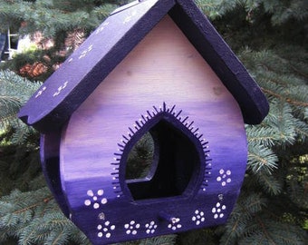 Purple Birdhouse Nestbox Birdvilla Birdhouses