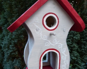 Grande cabane à oiseaux colorée, boîte à nichoir, maisons d’oiseaux