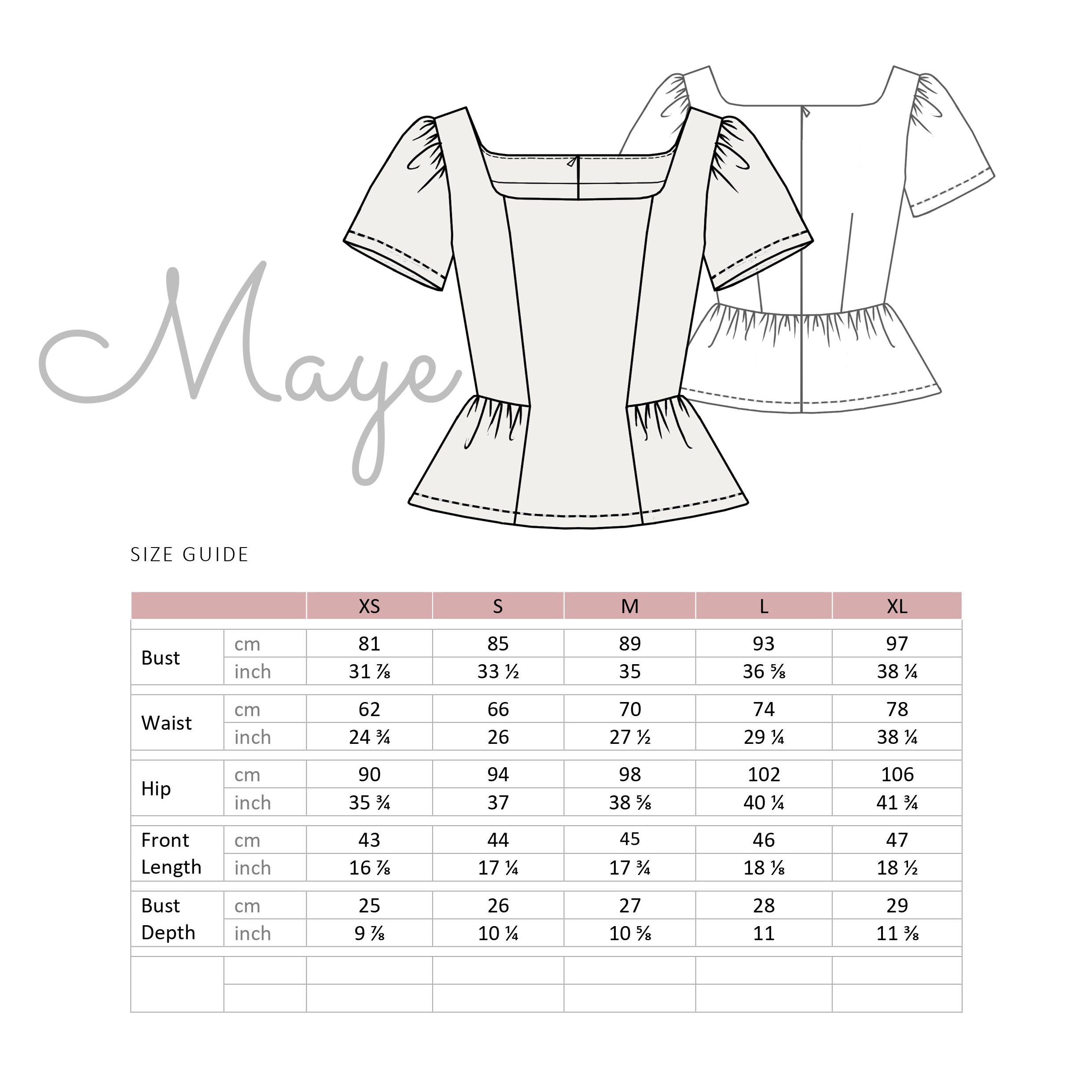 MAYE - Ruffle Peplum Top - PDF Sewing Pattern - Instant