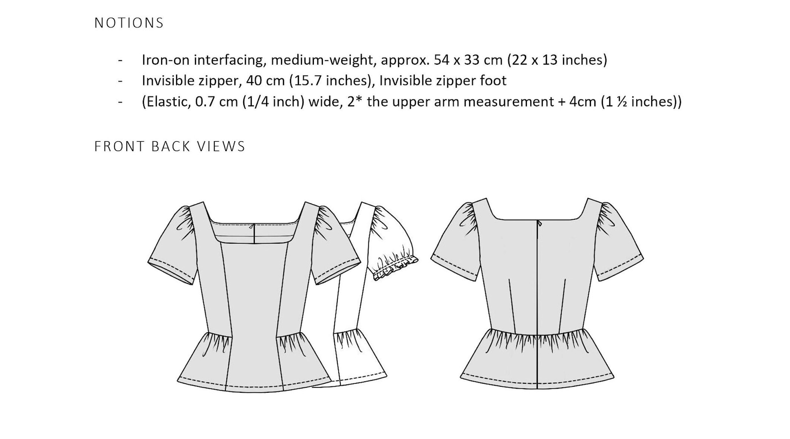 MAYE Ruffle Peplum Top PDF Sewing Pattern Instant | Etsy