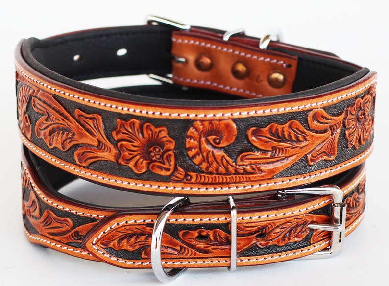 western leather dog collars