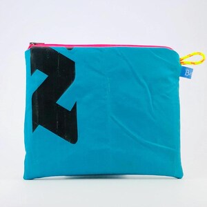 Kosmetiktasche aus Masttasche - perfekt für die Strandtasche, innen gestreift, zum aufhängen, Reißverschluss