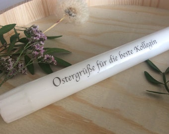 Rod candle with saying colleague gift idea Easter candle with saying
