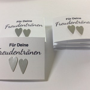 Set Freudentränen Taschentücher Gastgeschenk Hochzeit Freudentränen Taschentücher mit Banderole Bild 9