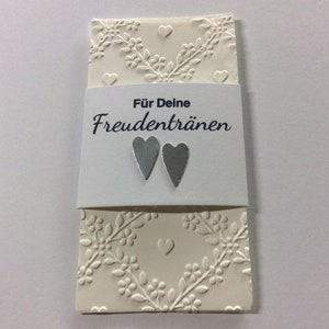 Set Freudentränen Taschentücher Gastgeschenk Hochzeit Freudentränen Taschentücher mit Banderole Bild 6