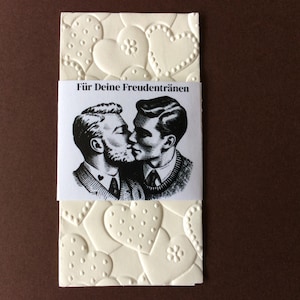 10 tears of joy handkerchiefs wedding with banderole, wedding gift, tears of joy handkerchiefs wedding 10 set