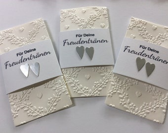 Set Freudentränen Taschentücher Gastgeschenk Hochzeit Freudentränen Taschentücher mit Banderole