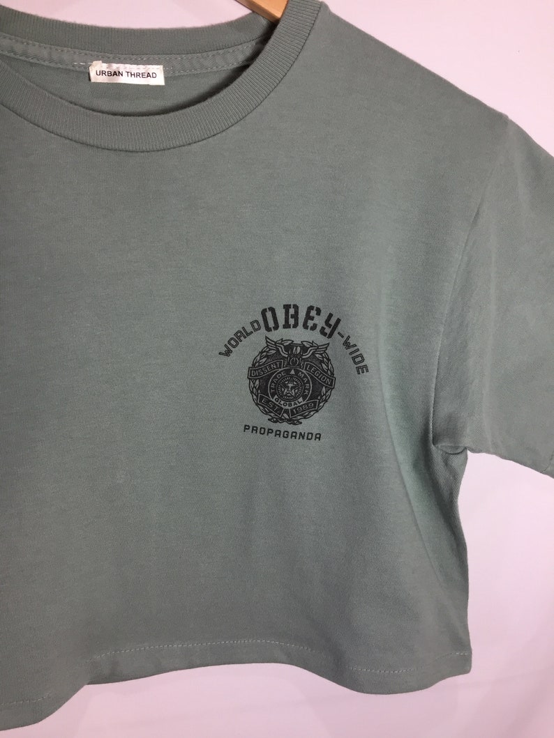 SMALL Obey Cropped Graphic Tee