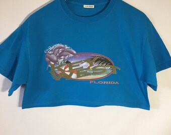 ミディアム キーウェスト フロリダ クロップド T シャツ