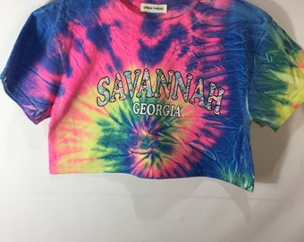 サバンナ ジョージア タイダイ クロップ Tシャツ