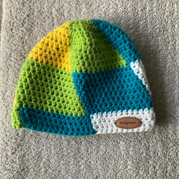 Häkelmütze, Beanie, unisex, Kopfumfang 55 - 57cm, handgefertigtes Einzelstück