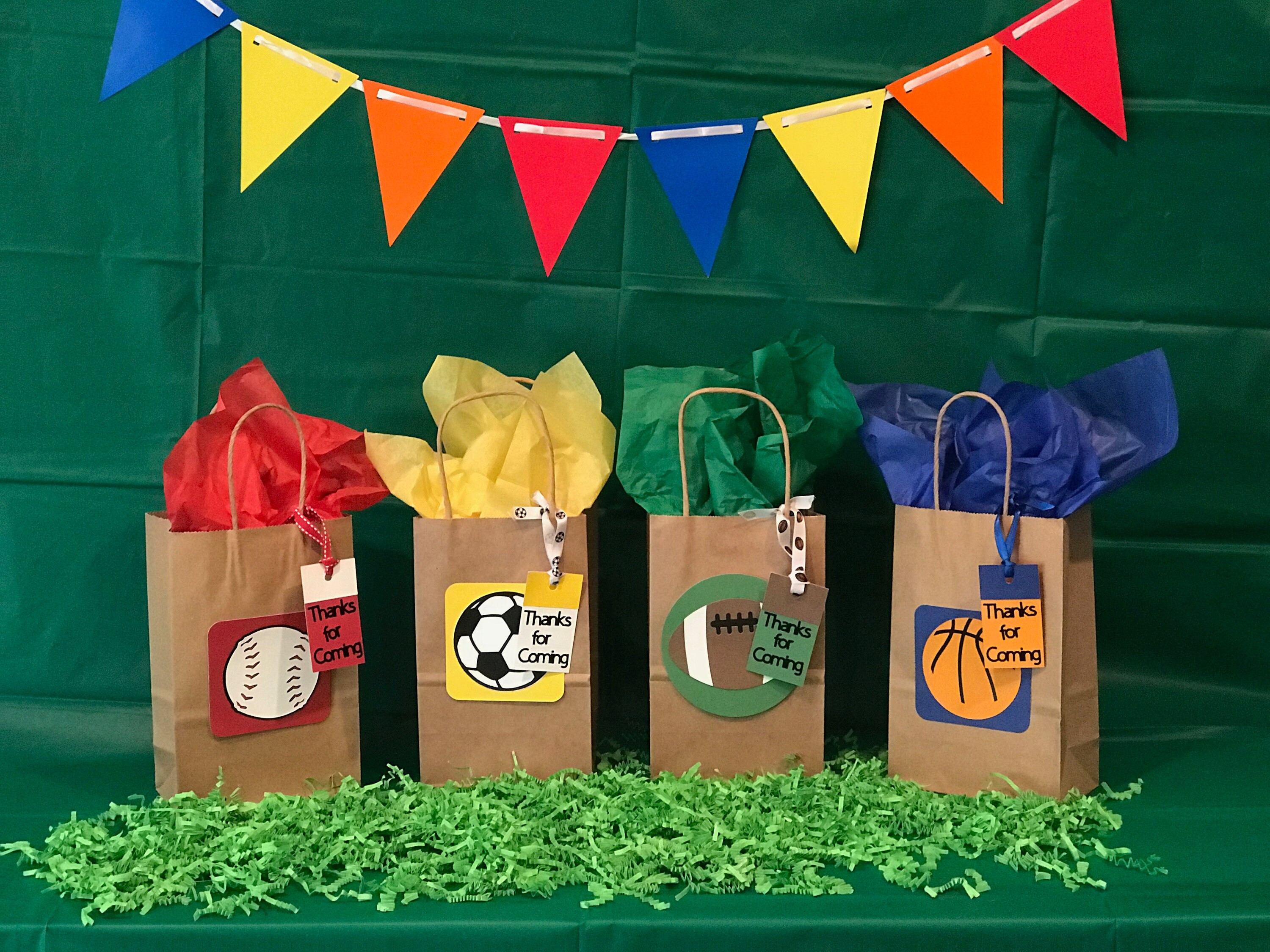 Sports Themed Birthday Goody Bags Set of 16 Etsy