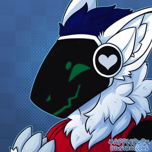 Protogen Fursuit Furry Fursona Blue PopSockets Standard PopGrip