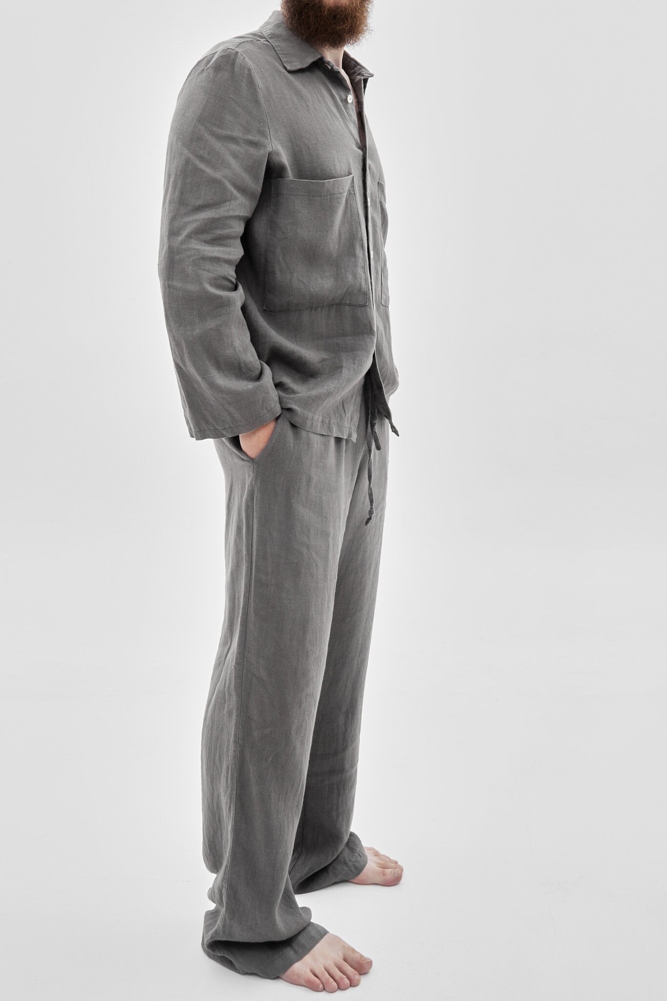 Men Pajama Pants Slim Stretch Lounge Wear Bottoms Sleepwear
