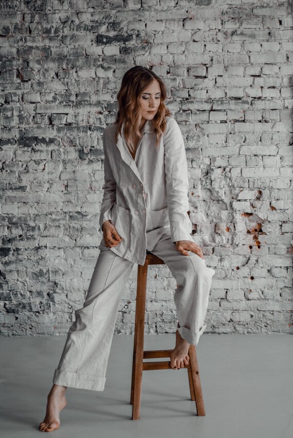 linen pantsuit