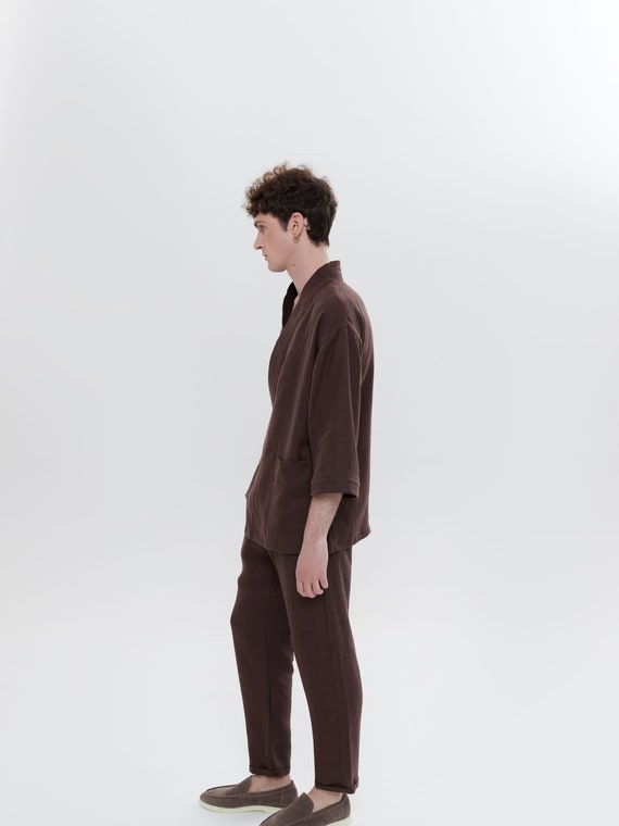 Kimono giapponese Pantaloni tradizionali Uomo Abbigliamento asiatico Pantaloni da bagno Pantaloni casual larghi da uomo in stile giapponese Pantaloni