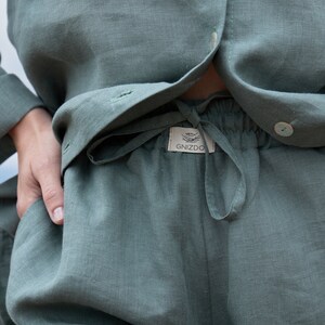 Linen Shorts for Women: Flax Lounge Wear Oversized Shorts in Elegant and Eco-Friendly Style Lounge wear image 2