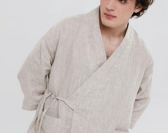 Linen Spa Uniform, Japanese Kimono Set, Hotel Lounge Wear, Tea House Outfit, Restaurant Staff Uniform, Wellness Retreat Clothing