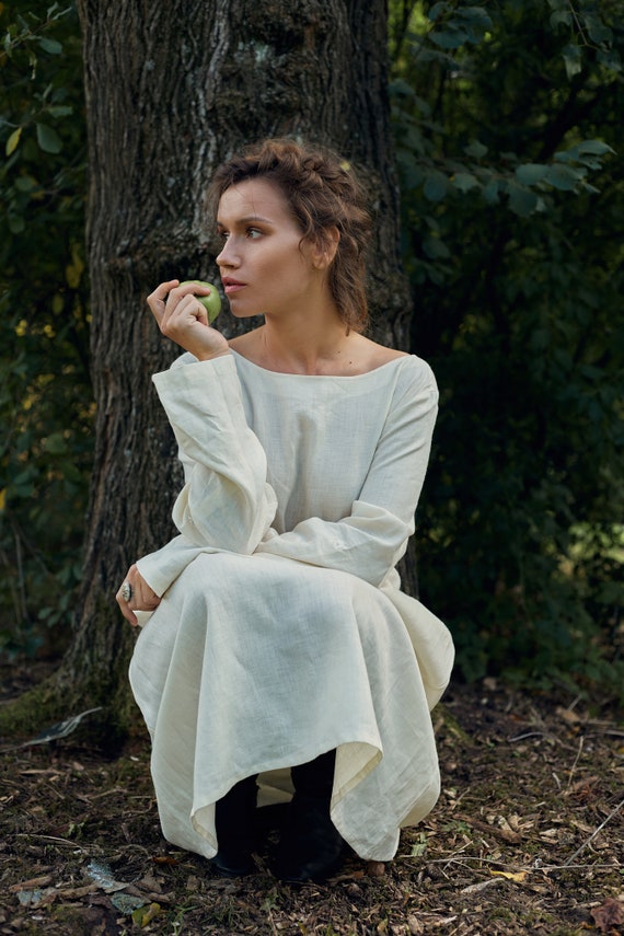 White Linen Dress Long Sleeves Dress With Belt Vanilla Linen Dress Bohemian Style Wedding Dress Plus Size Linen Dress Luxury Eco Linen - Etsy Canada White Linen Dress Long Sleeves Dress With Belt Vanilla Linen Dress Bohemian Style Wedding Dress Plus Size Linen Dress Luxury Eco Linen - Etsy Canada