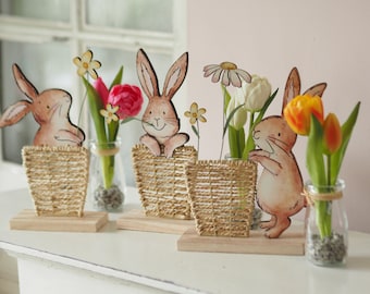 Fensterbank Deko Ostern Hasen/REDUZIERT